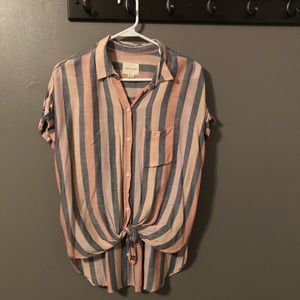 AE drapey breezy stripe top